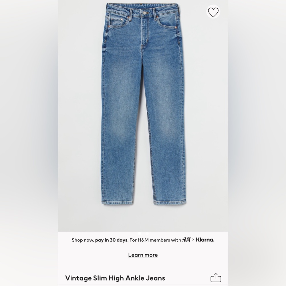 H&M Ankle Straight Jean